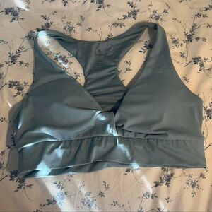 Apana Twist Racerback Sports Bra - Soft Blue